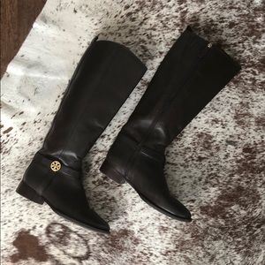 Tory Burch Dark Chocolate Riding Boots